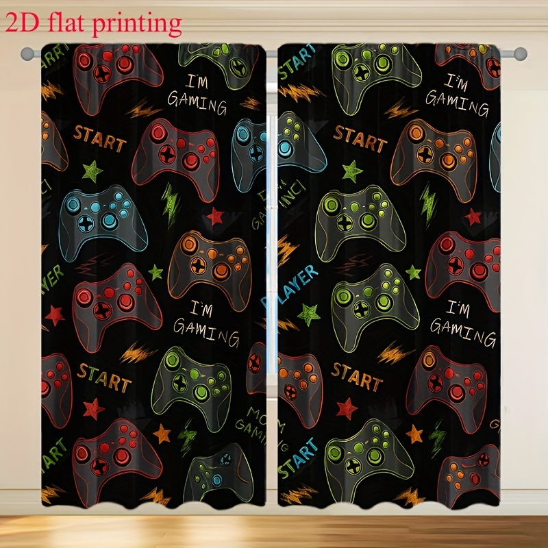 Home Decor Youtube Videos - 2pcs Tirai Gaming Motif Kontroler Video