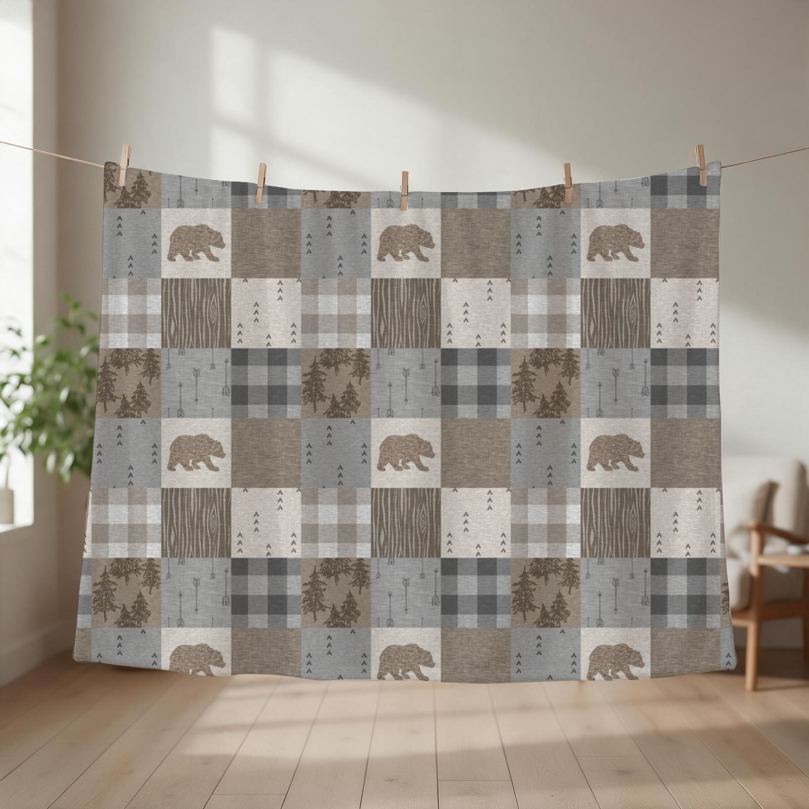 Neutral Throw Blanket - Selimut Lembut Berbulu Halus untuk Sofa,