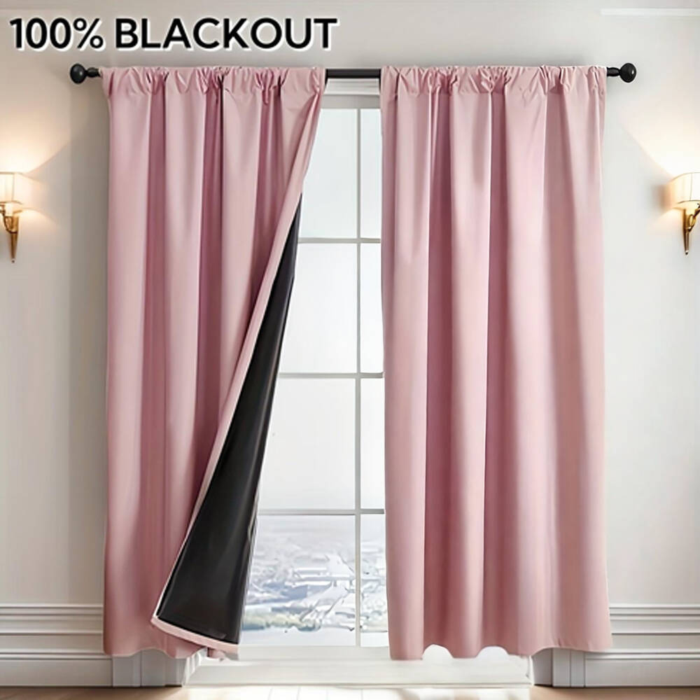 Home Decor Under 100 - 1pc Tirai Blackout 100% dengan Lapisan