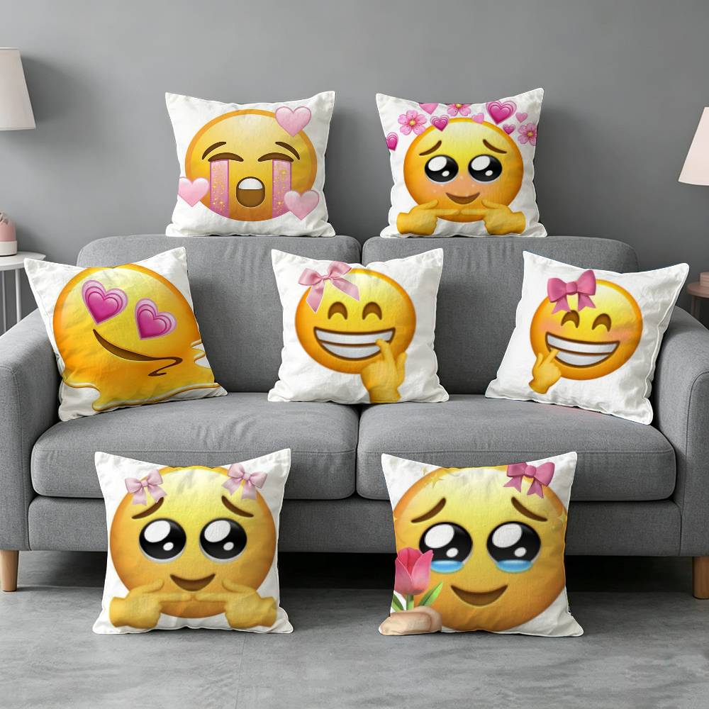 Home Decor Emoji - Spring-g Emojis-s Sarung Bantal Lembut dari