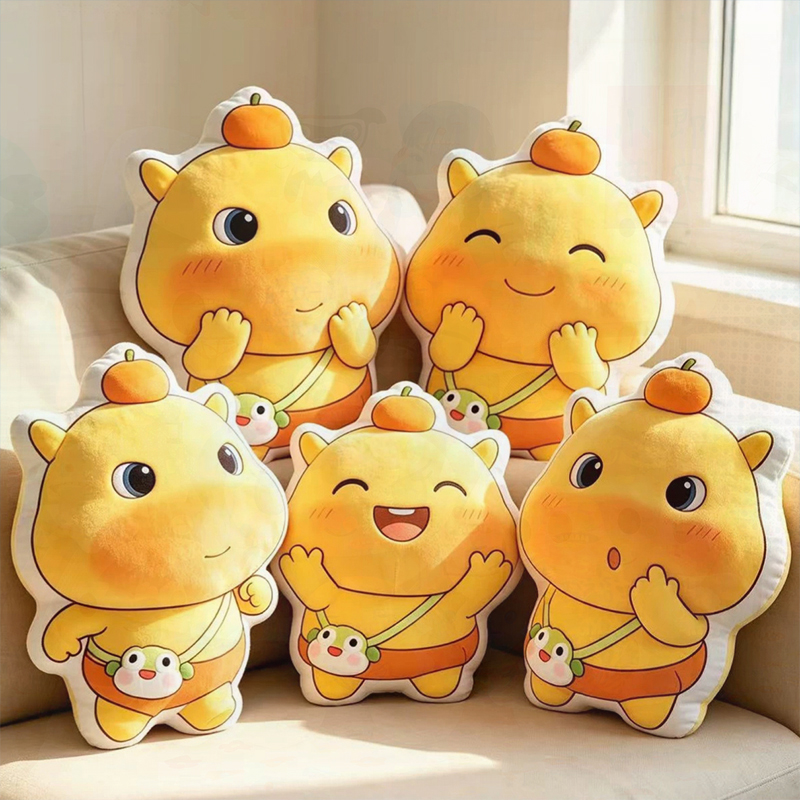 Home Decor Express - Set Boneka Plush Naga Kuning Nailong,