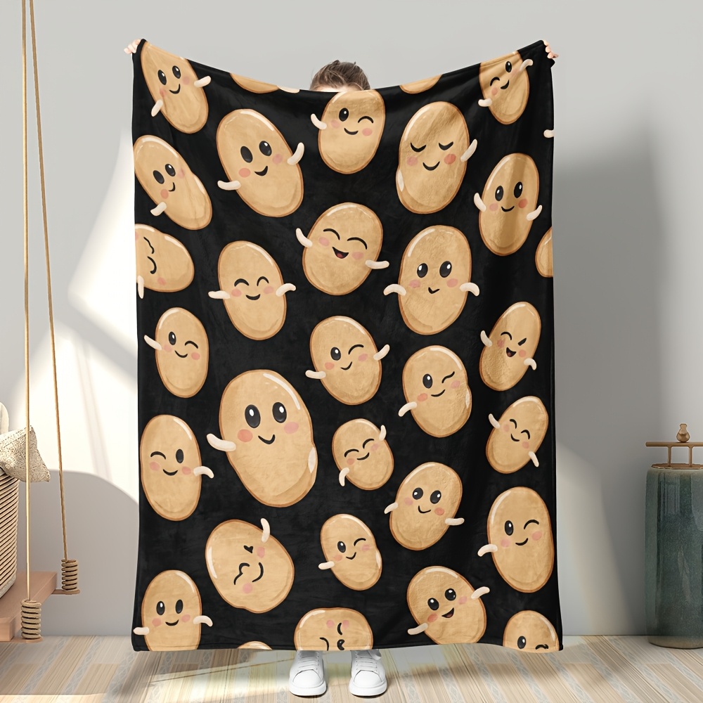 Home Decor Emoji - Selimut Motif Kartun Wajah Emoji Super