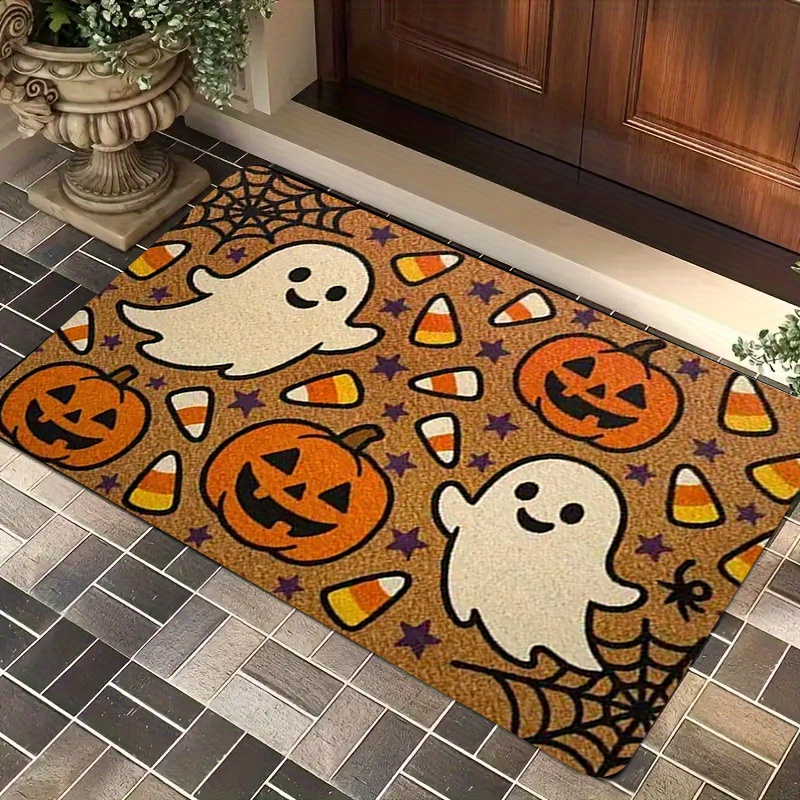 Home Decor Under 100 - Keset Pintu Flanel Motif Laba-laba, Labu,