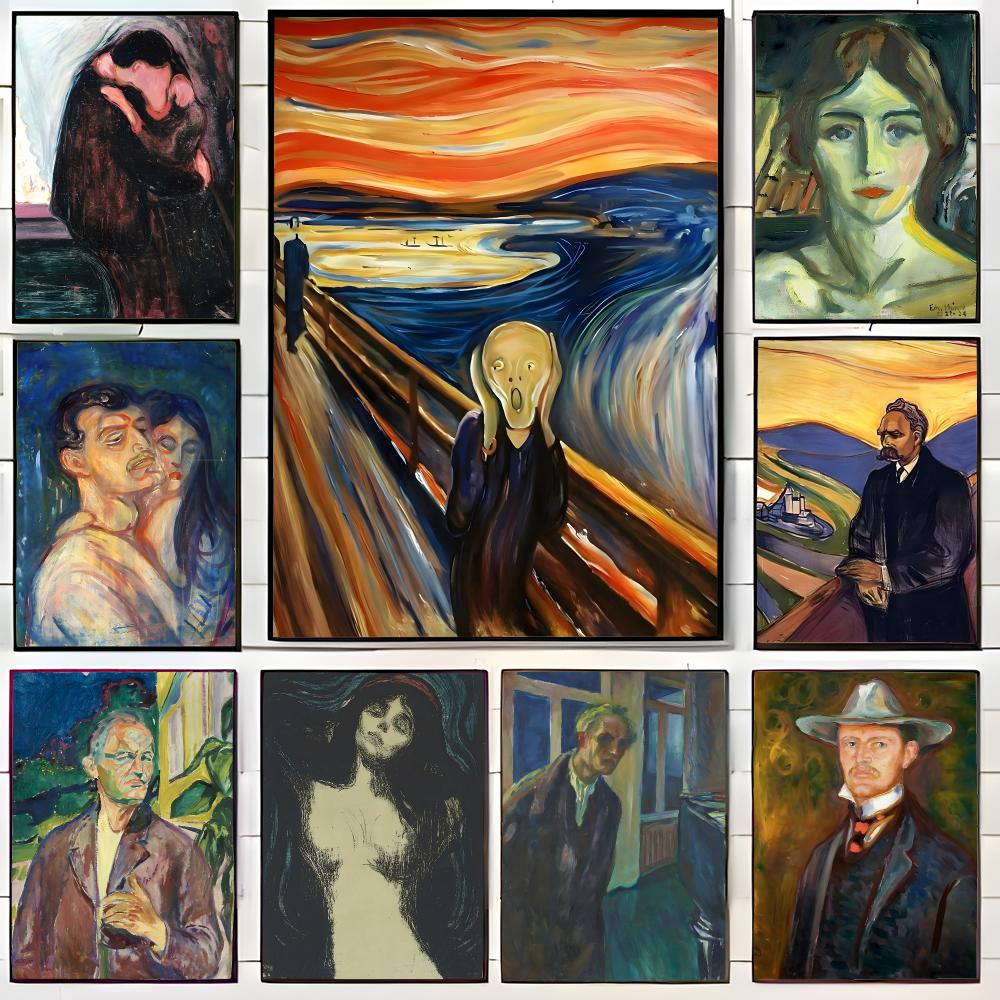 Home Decor Express - Poster Seniman Ekspresif E-Edvard Munch, Hiasan