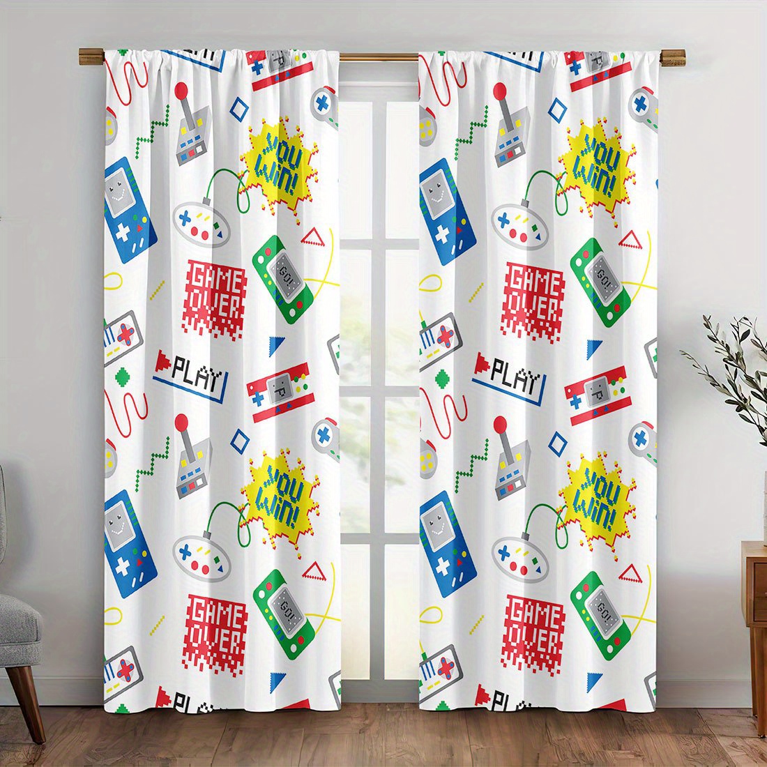 Home Decor Youtube Videos - Tirai Video Game Retro yang Cerah