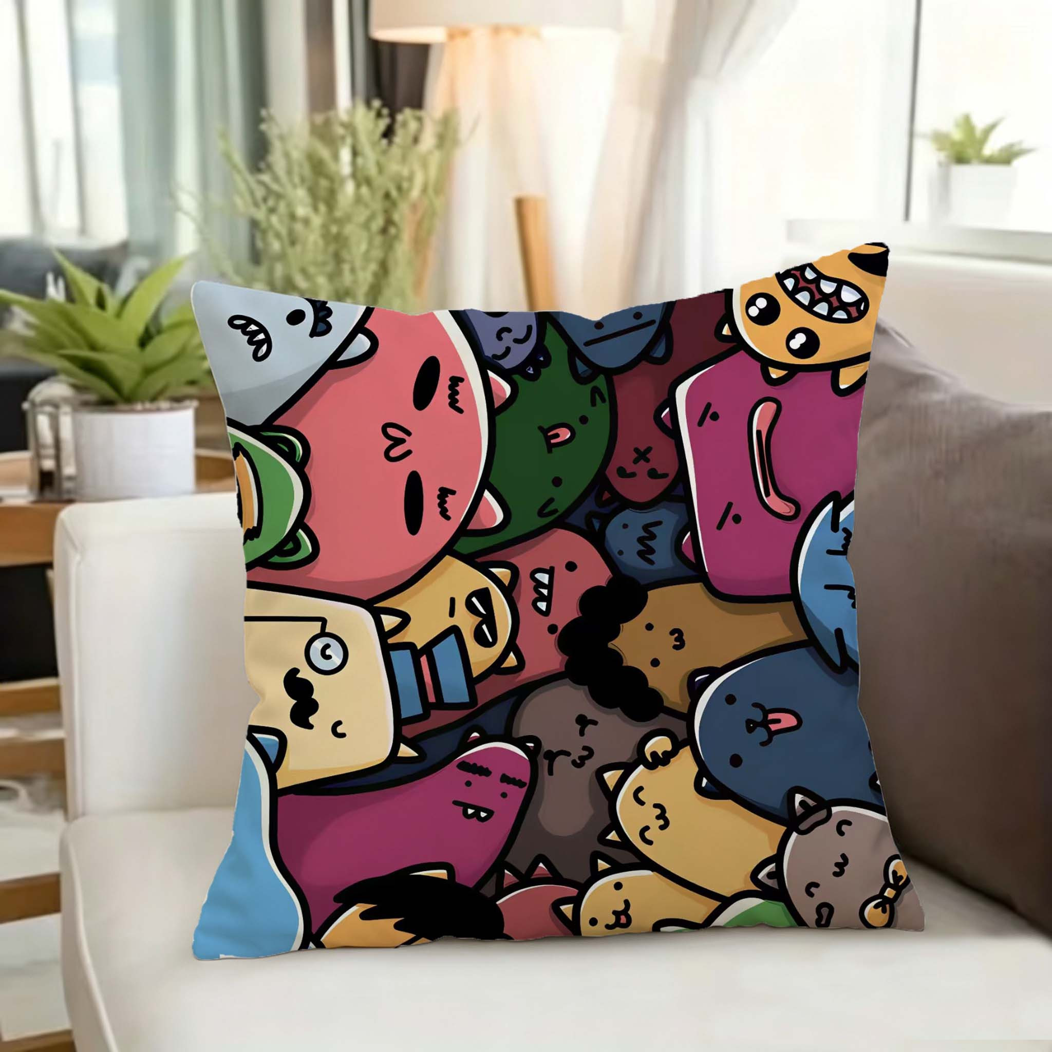 Sarung Bantal Wajah Kartun Ber - Home Decor Emoji ulasan dan harga