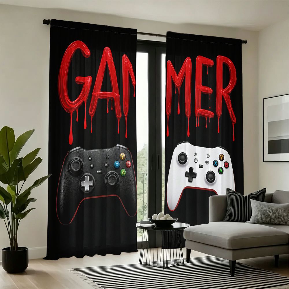 Tirai Gamer Hitam dengan Desai - Home Decor Youtube Videos ulasan dan harga