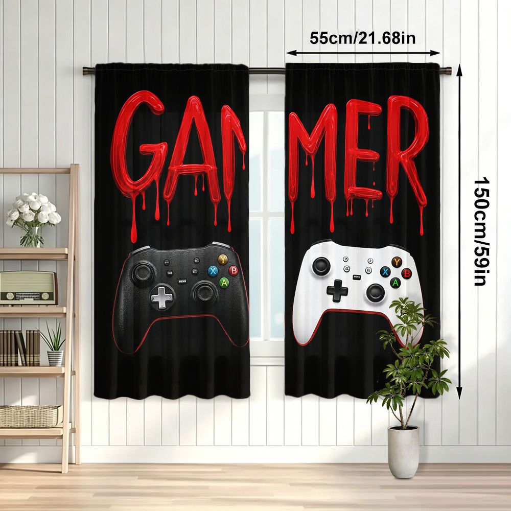 Tirai Gamer Hitam dengan Desai - Home Decor Youtube Videos ulasan dan harga