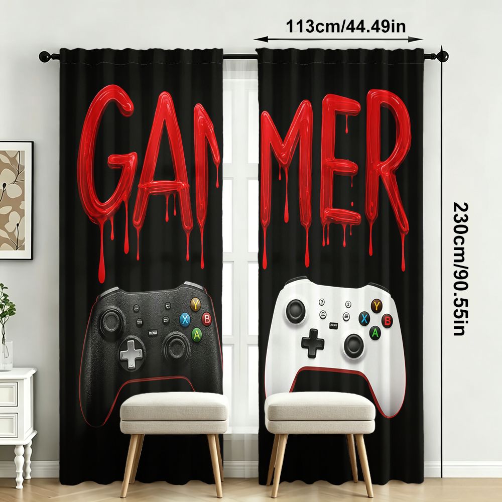 Tirai Gamer Hitam dengan Desai - Home Decor Youtube Videos ulasan dan harga
