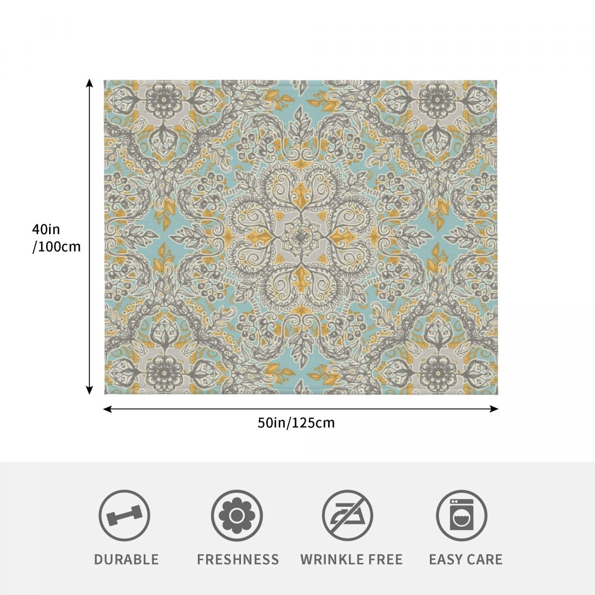 Selimut Lembut dengan Motif Bu - Neutral Throw Blanket ulasan dan harga