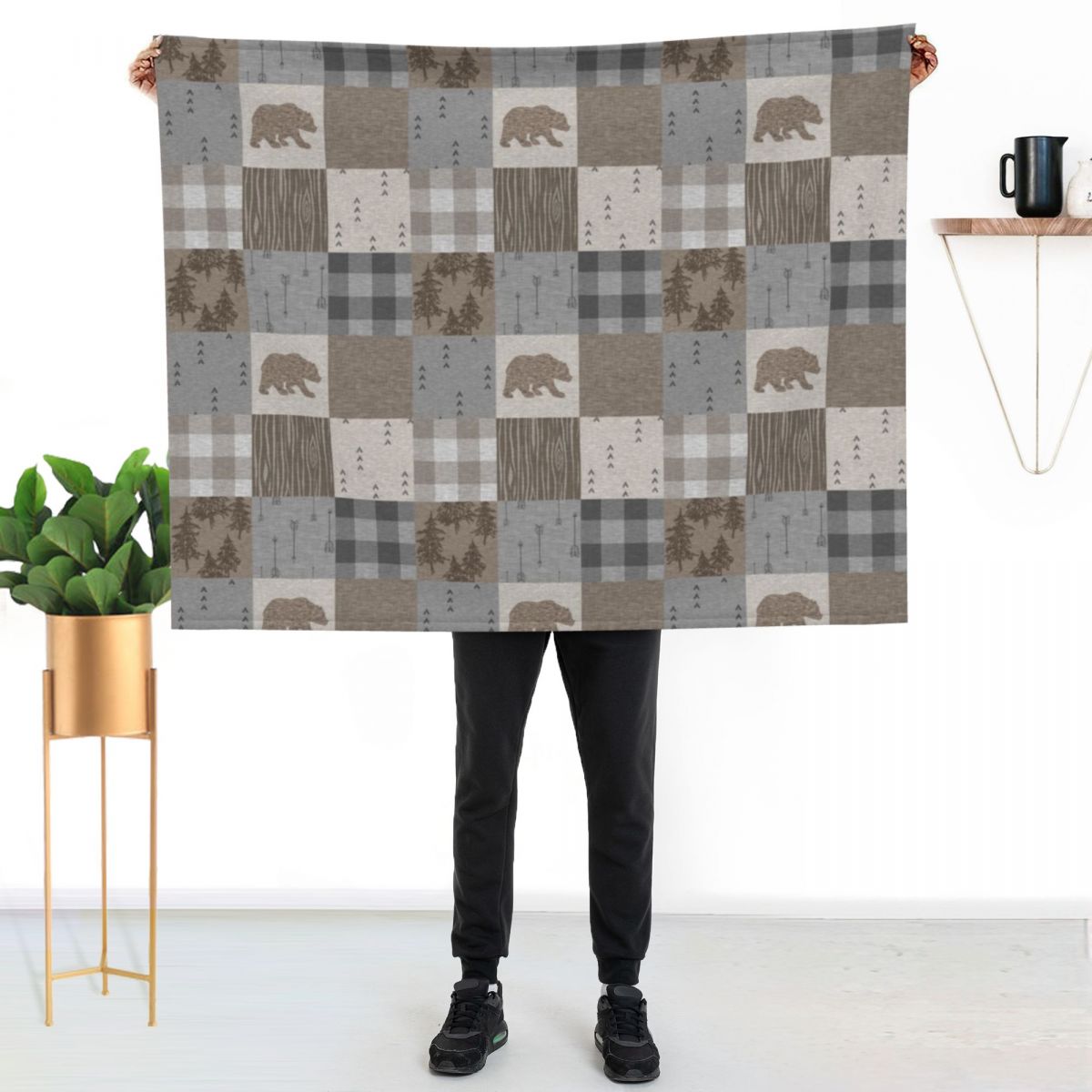 Selimut Patchwork Beruang - Se - Neutral Throw Blanket ulasan dan harga