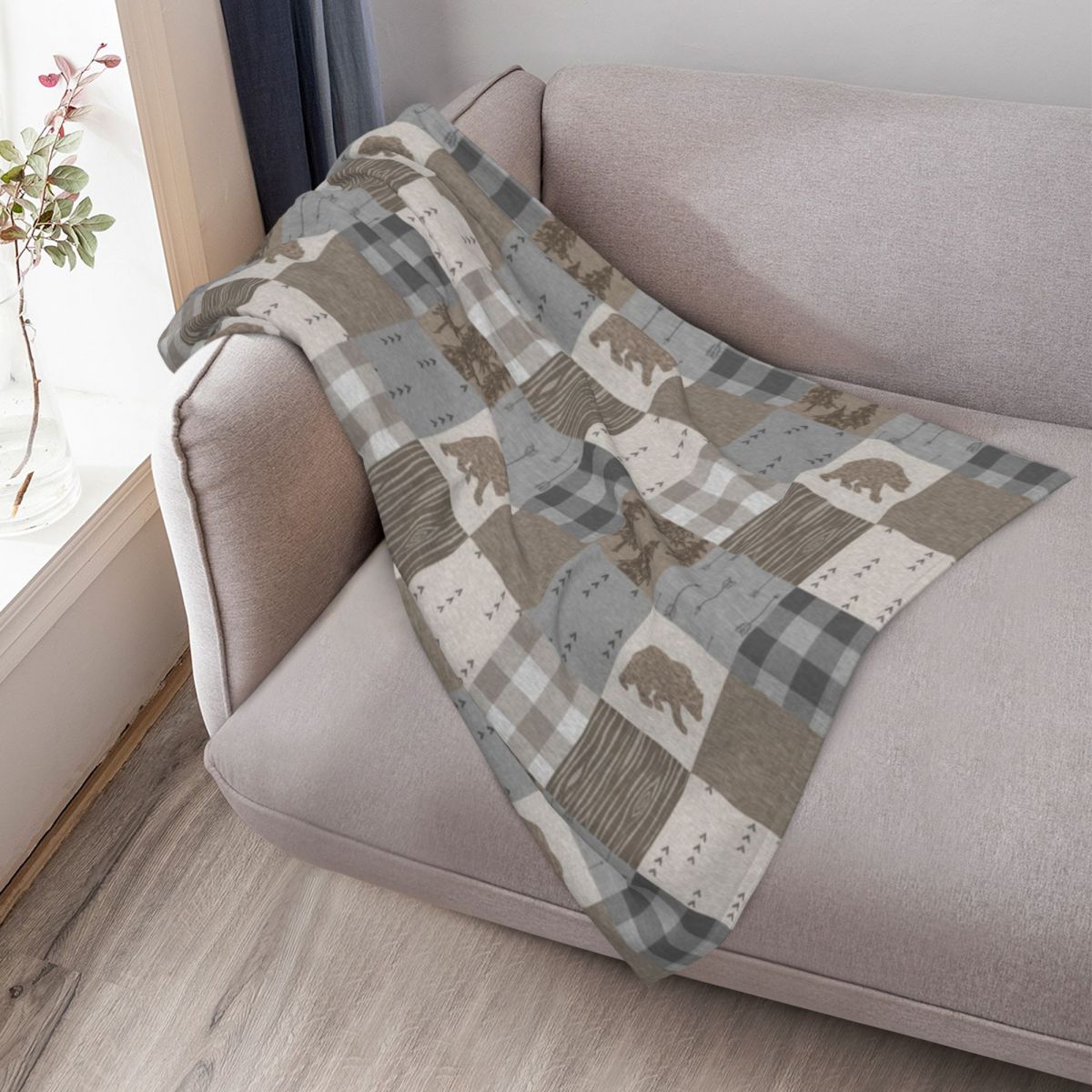 Selimut Patchwork Beruang - Se - Neutral Throw Blanket ulasan dan harga