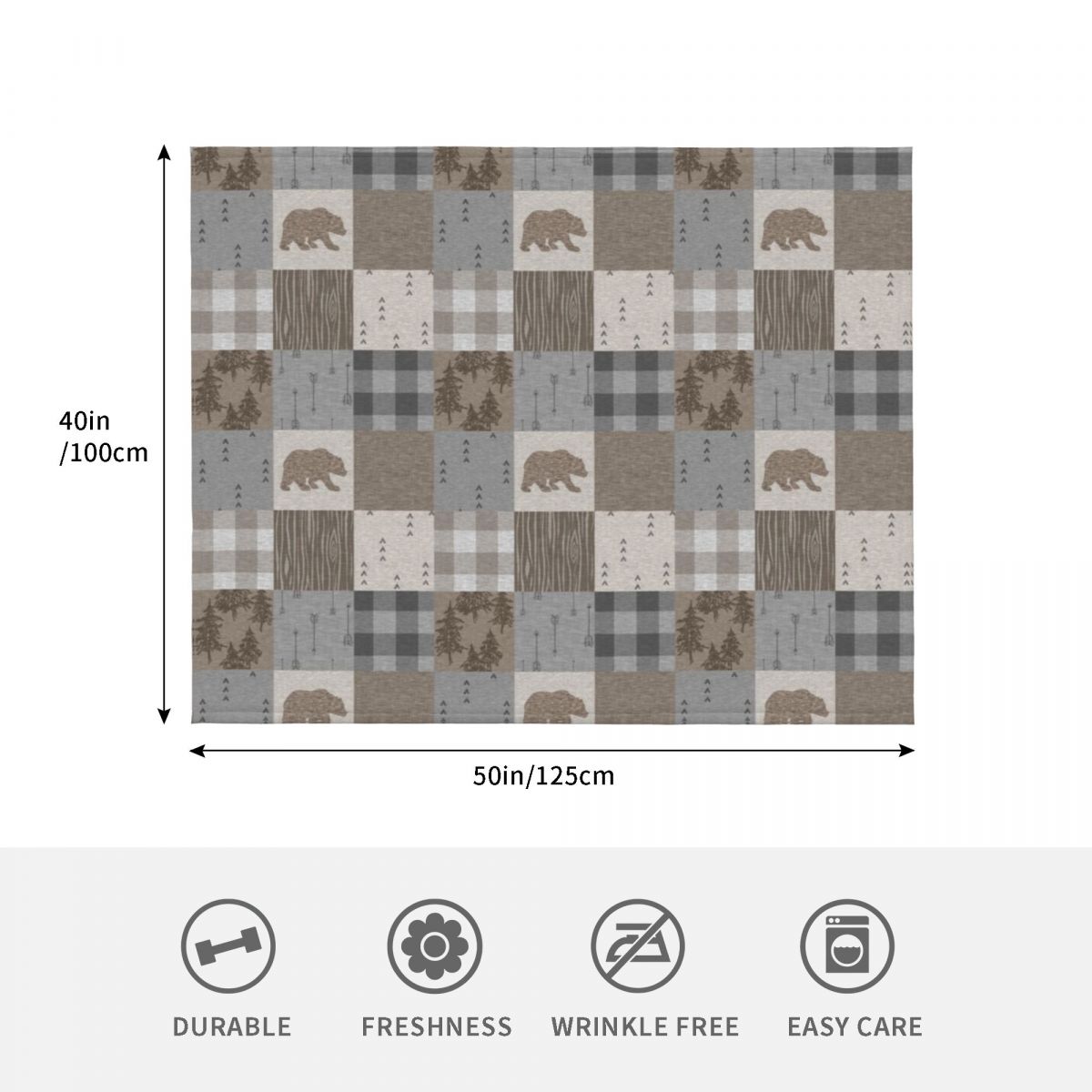 Selimut Patchwork Beruang - Se - Neutral Throw Blanket ulasan dan harga