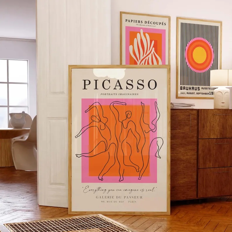 3 Buah Gambar Poster Lukisan K - Home Decor On Wall ulasan dan harga