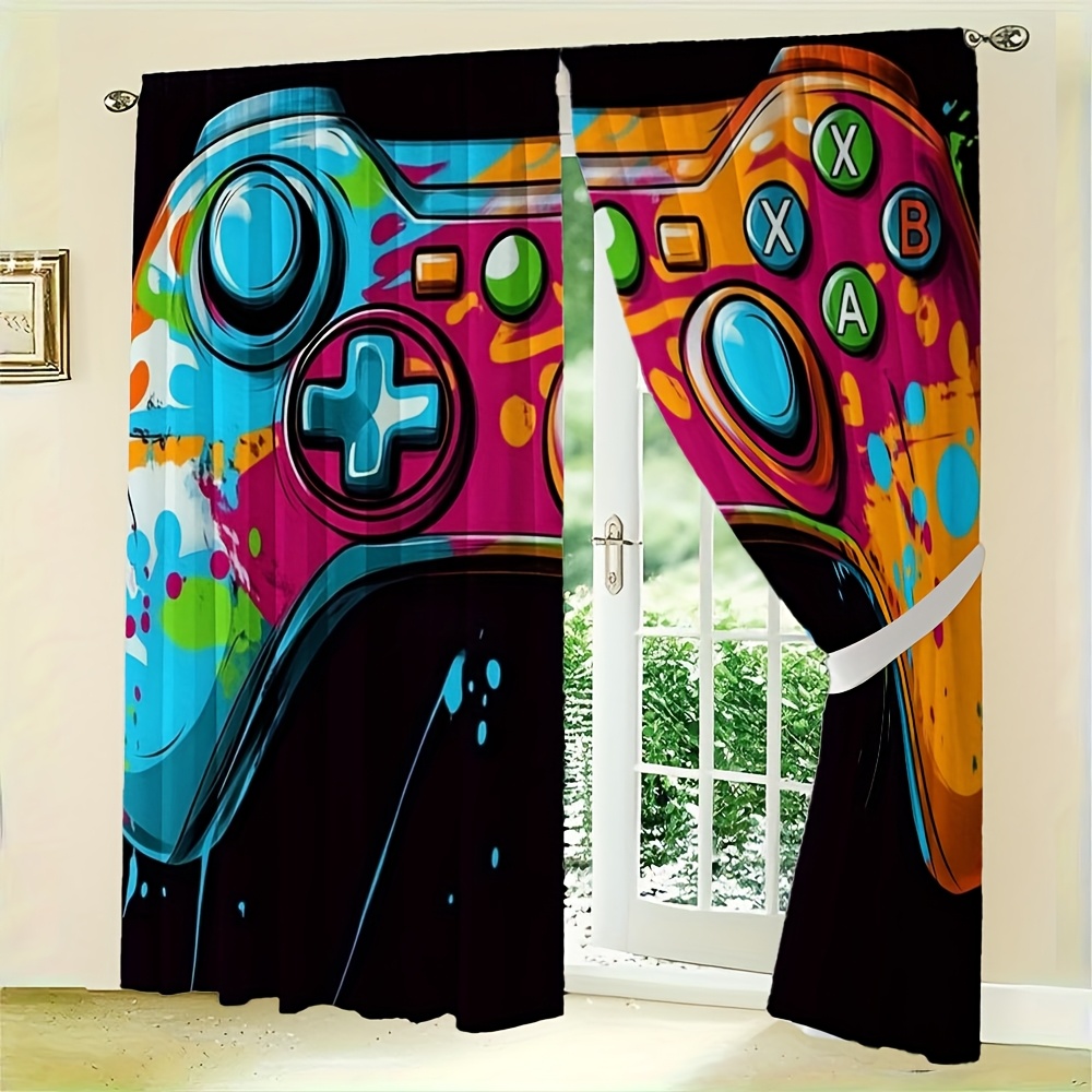 2PC Tirai Pengontrol Video Gam - Home Decor Youtube Videos ulasan dan harga