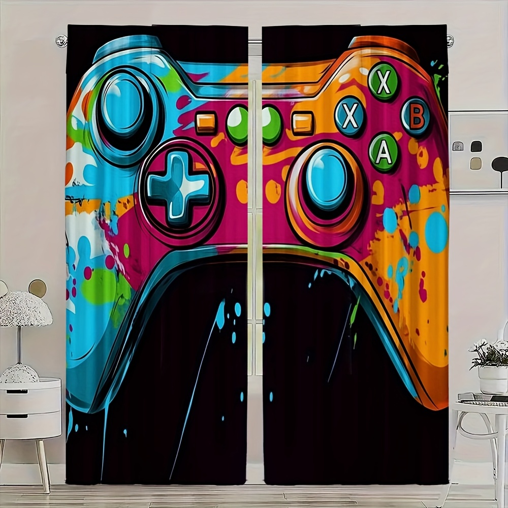 2PC Tirai Pengontrol Video Gam - Home Decor Youtube Videos ulasan dan harga