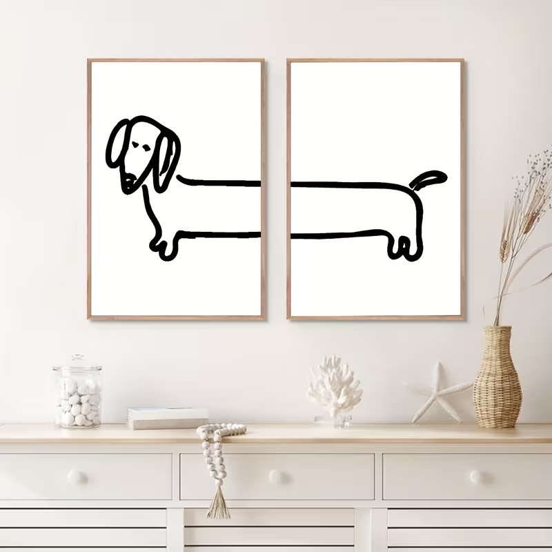 2 Buah Gambar Poster Lukisan K - Home Decor Aesthetic ulasan dan harga