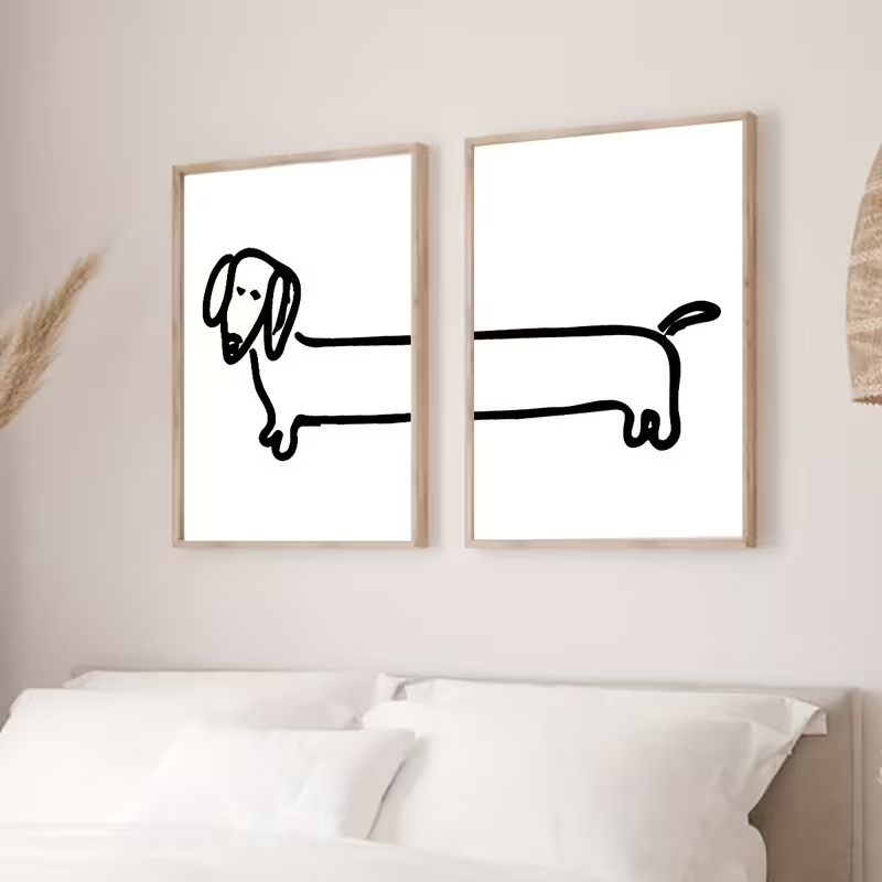 2 Buah Gambar Poster Lukisan K - Home Decor Aesthetic ulasan dan harga