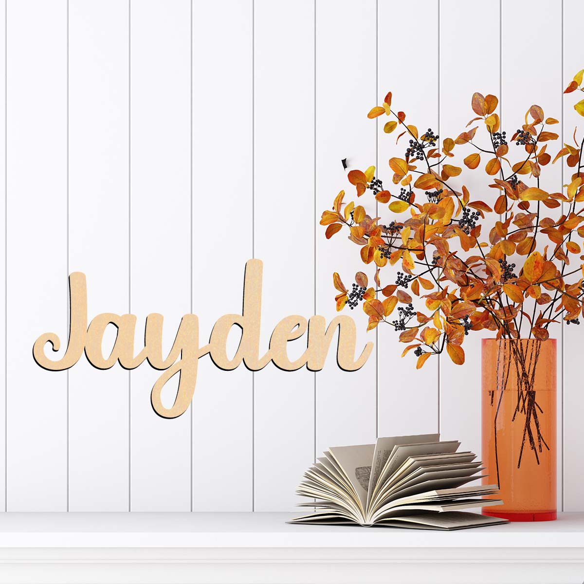 1 Buah Plakat Kayu Nama Kustom - Home Decor Examples ulasan dan harga