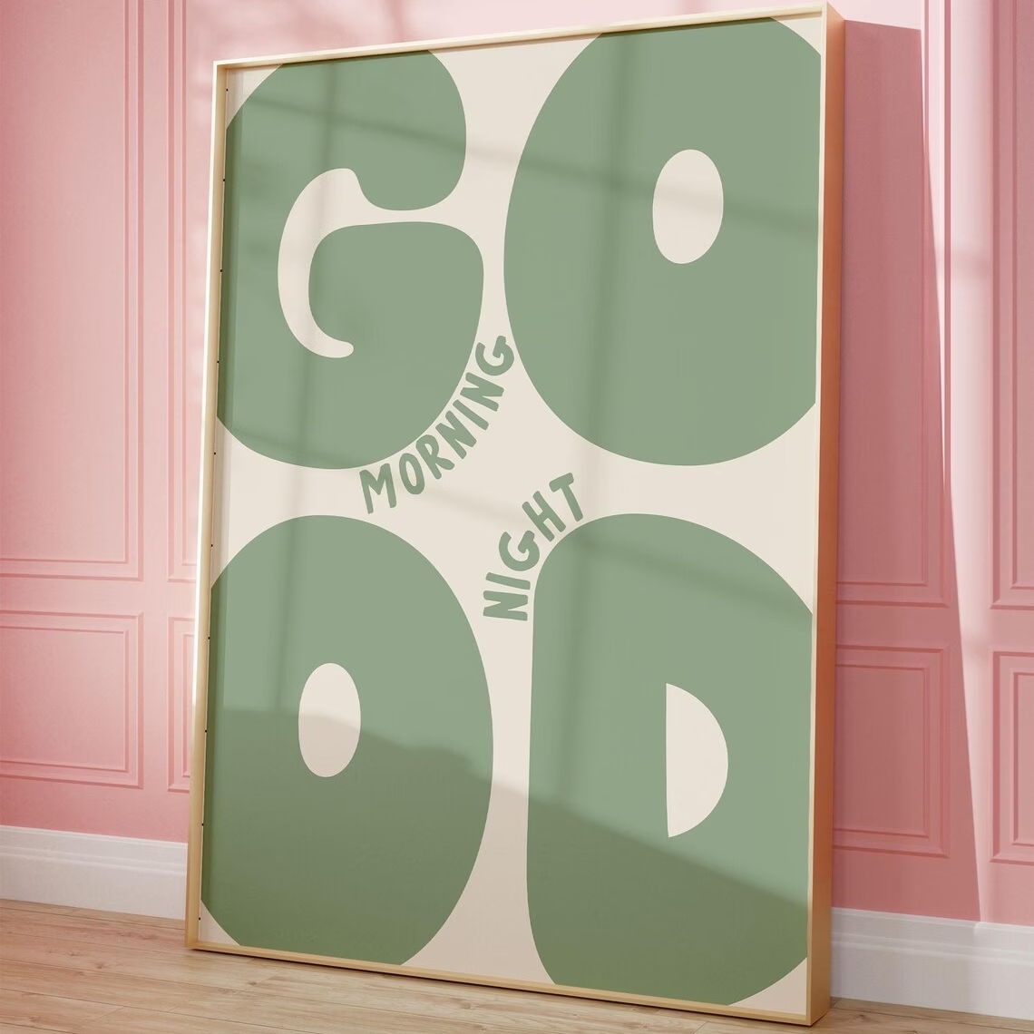 Modern Green Good Morning Good - Home Decor Aesthetic ulasan dan harga