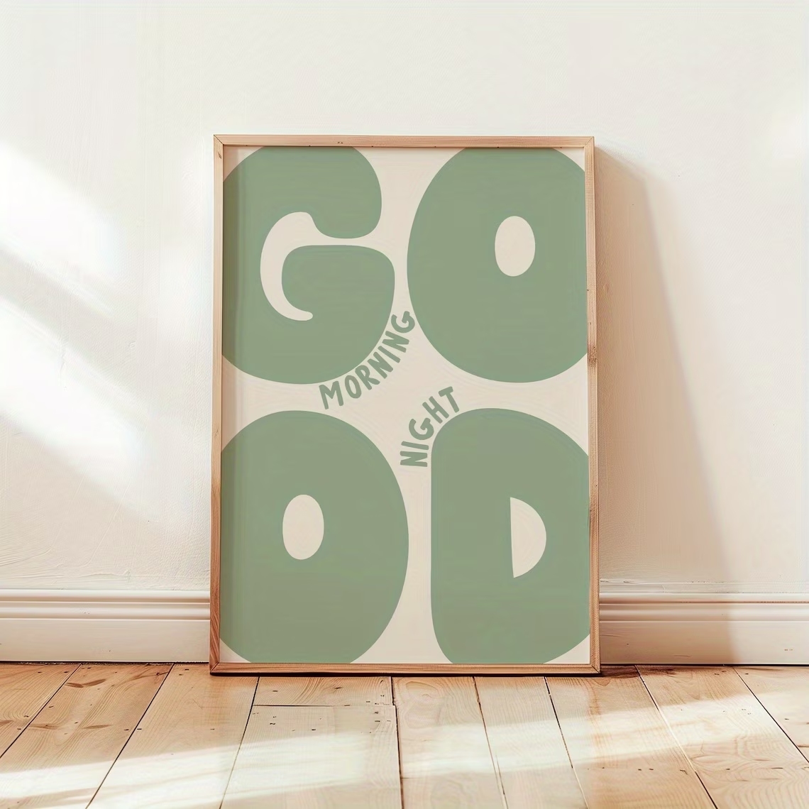 Modern Green Good Morning Good - Home Decor Aesthetic ulasan dan harga