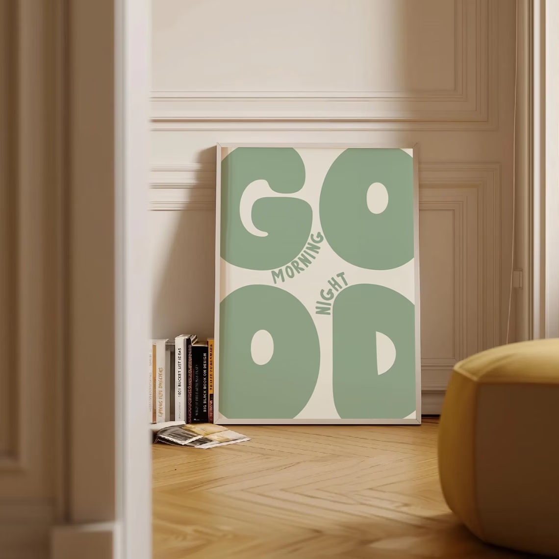 Modern Green Good Morning Good - Home Decor Aesthetic ulasan dan harga