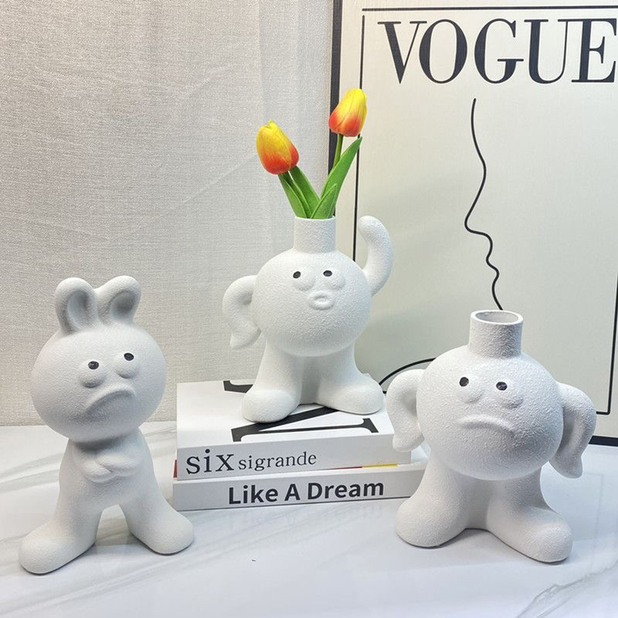Vas bunga keramik kreatif vas  - Home Decor Emoji ulasan dan harga