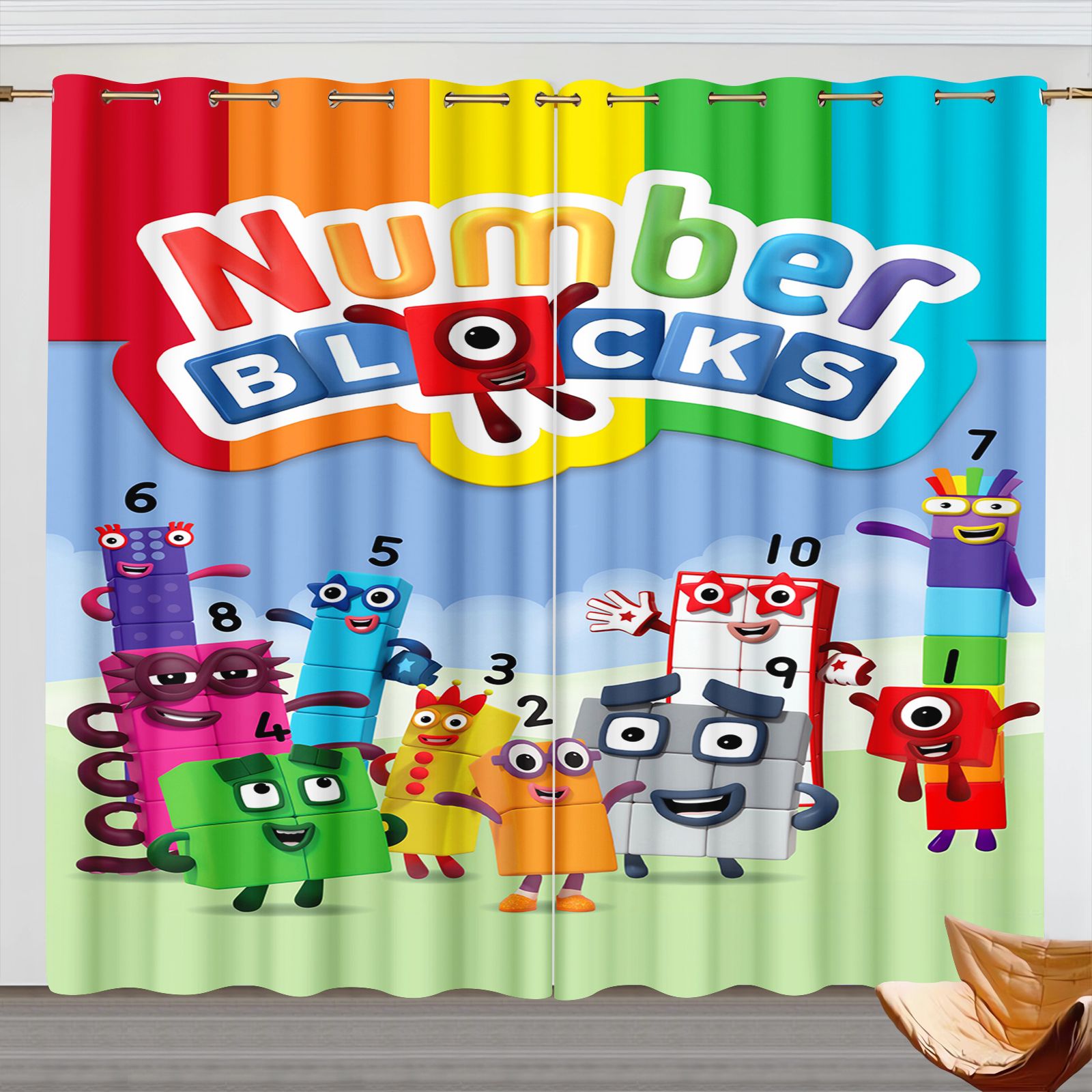 Tirai Kartun Numberblocks, Tir - Home Decor Under 100 ulasan dan harga