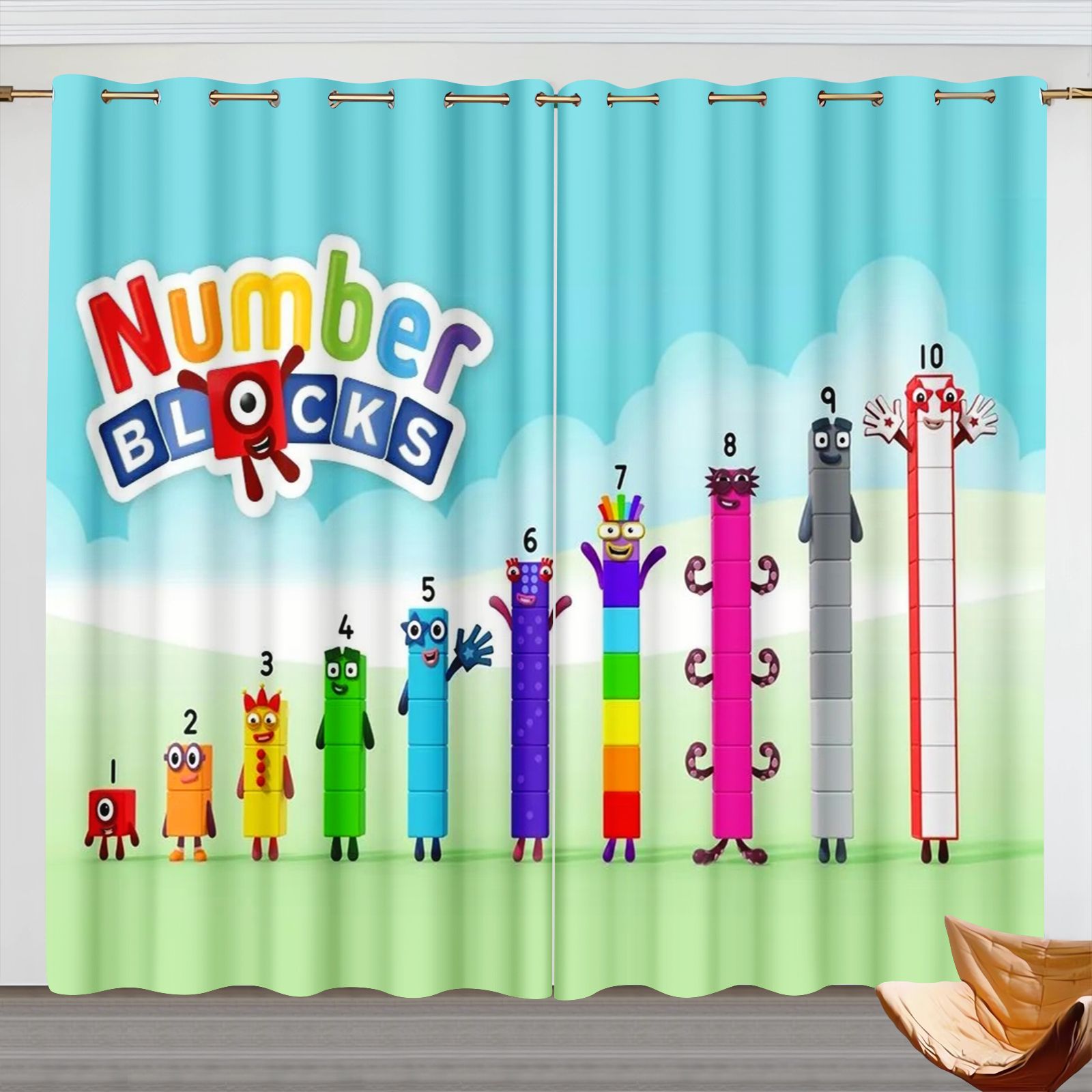 Tirai Kartun Numberblocks, Tir - Home Decor Under 100 ulasan dan harga