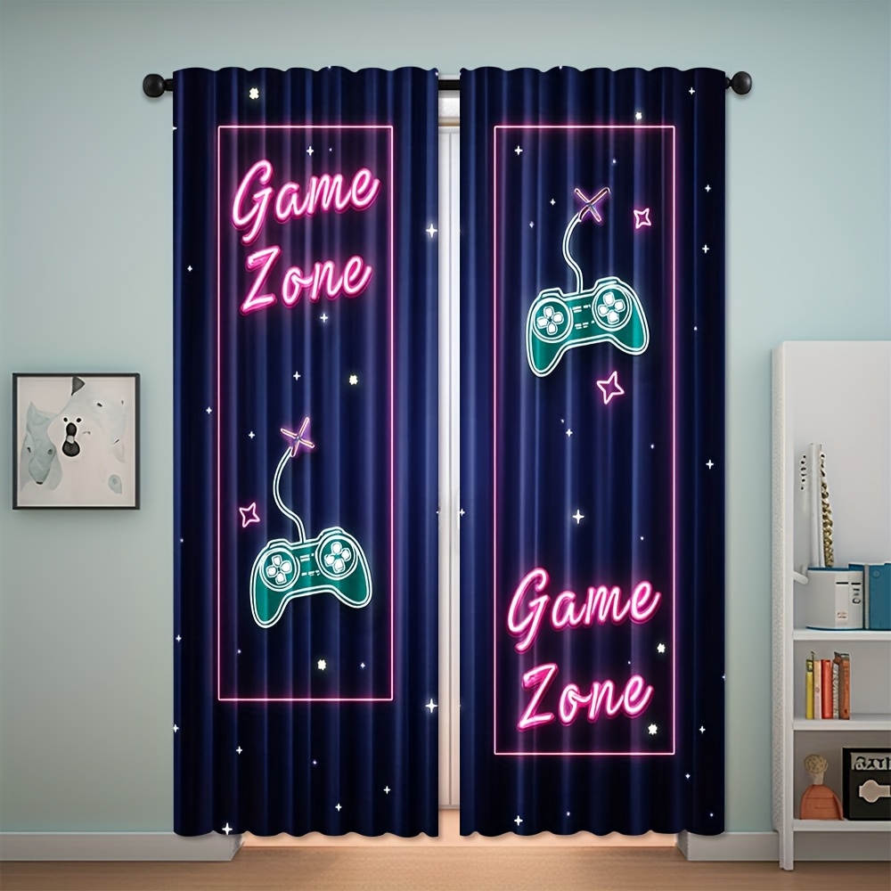 Tirai Video Game Neon Game Zon - Home Decor Youtube Videos ulasan dan harga