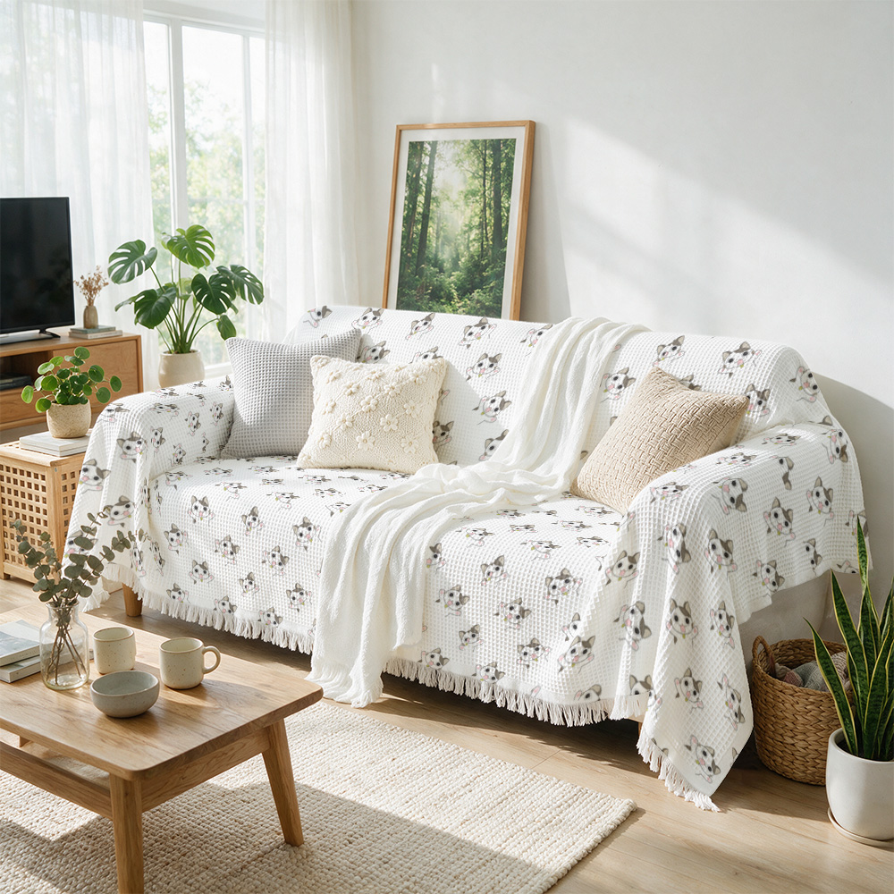 Selimut Sofa Dekoratif Motif B - Neutral Throw Blanket ulasan dan harga