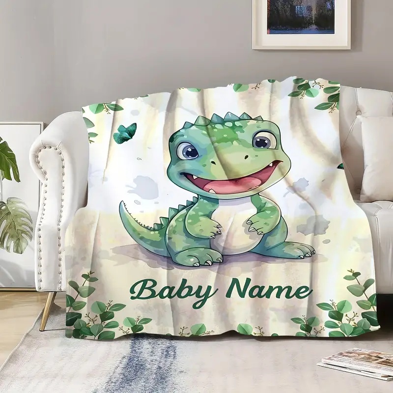 Selimut Bayi Bermotif Dinosaur - Neutral Throw Blanket ulasan dan harga