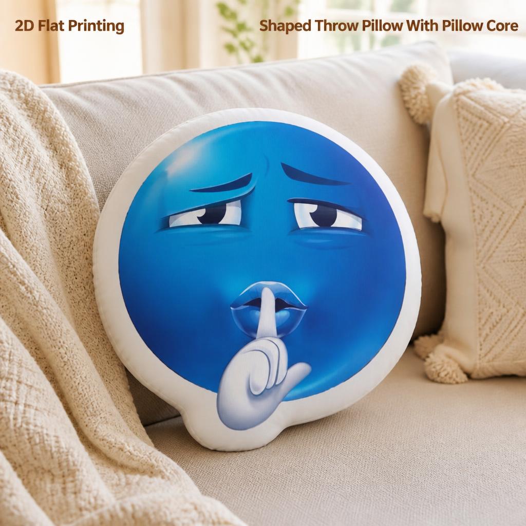 Bantal Berbentuk Bulat dengan  - Home Decor Emoji ulasan dan harga